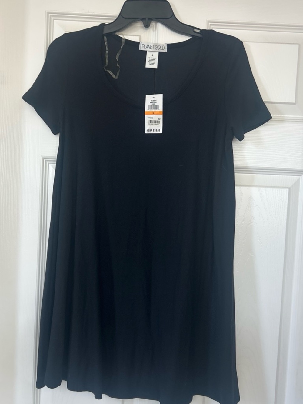 Planet Gold Black Short-Sleeve Swing Tunic